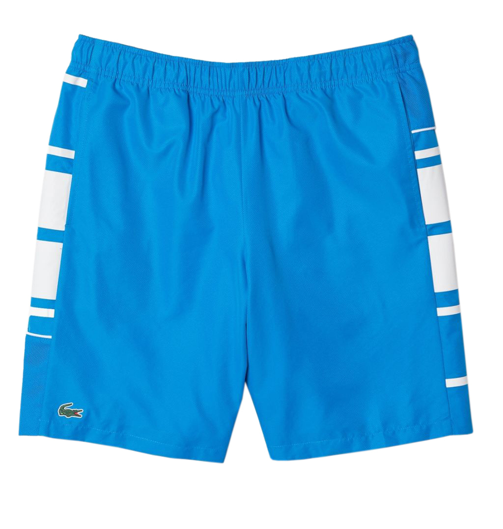 Мужские теннисные шорты Lacoste SPORT Men Printed Side Bands Shorts - небесный