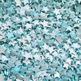 Посыпка звезды голубые перламутровые 100 гр