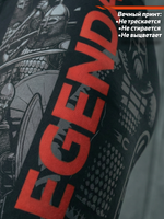 Компрессионные шорты мужские черные LEGENDA Рать красная