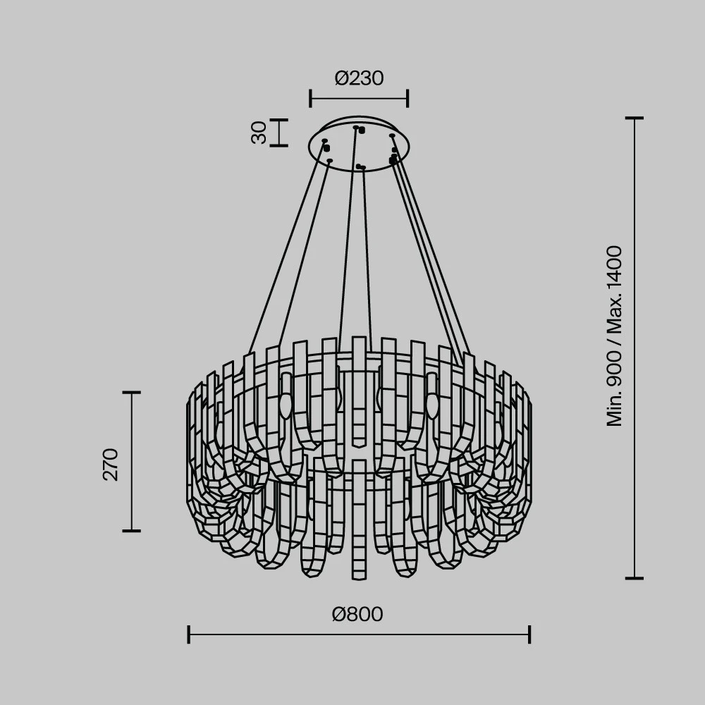 Подвесная люстра Modelux ML.6621.19 CR