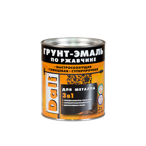 DALI Грунт-эмаль по ржавчине белый RAL9010 0,75л