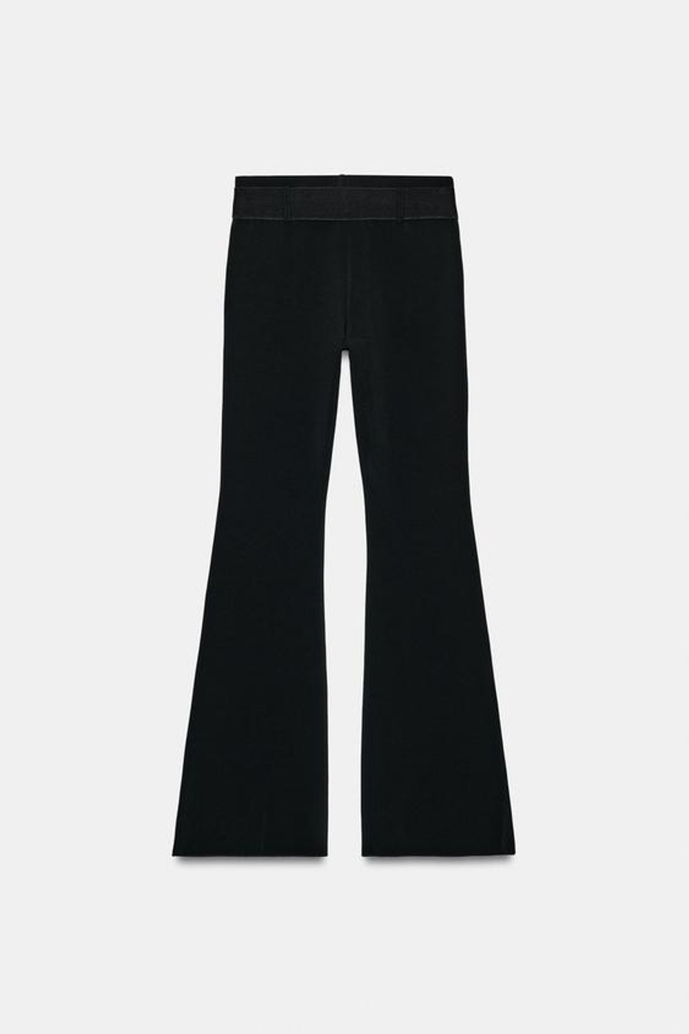 ZARA ЭЛАСТИЧНЫЕ БРЮКИ С ПОЯСОМ В ВИДЕ СЕРДЦА, ЧЕРНЫЙ