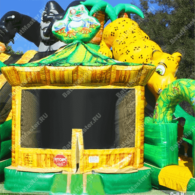 Коммерческий надувной батут "Тигры-обезьянки"