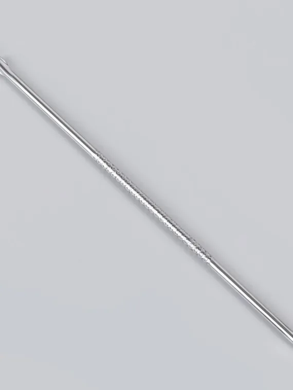 Игла косметологическая, двусторонняя, с петлёй, 12 см, цвет серебристый