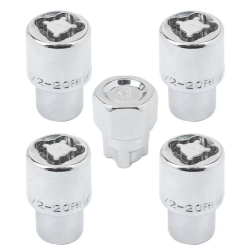 Набор секретных гаек на колесные диски 1/2''RH 5пр. Forsage F-644205