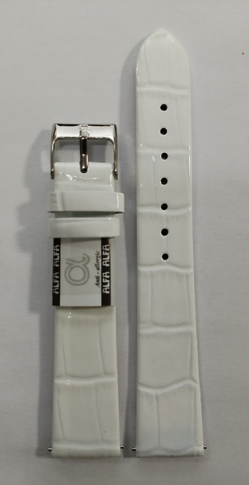 18 мм. Ремень из натуральной кожи. Лаковый крокодил.