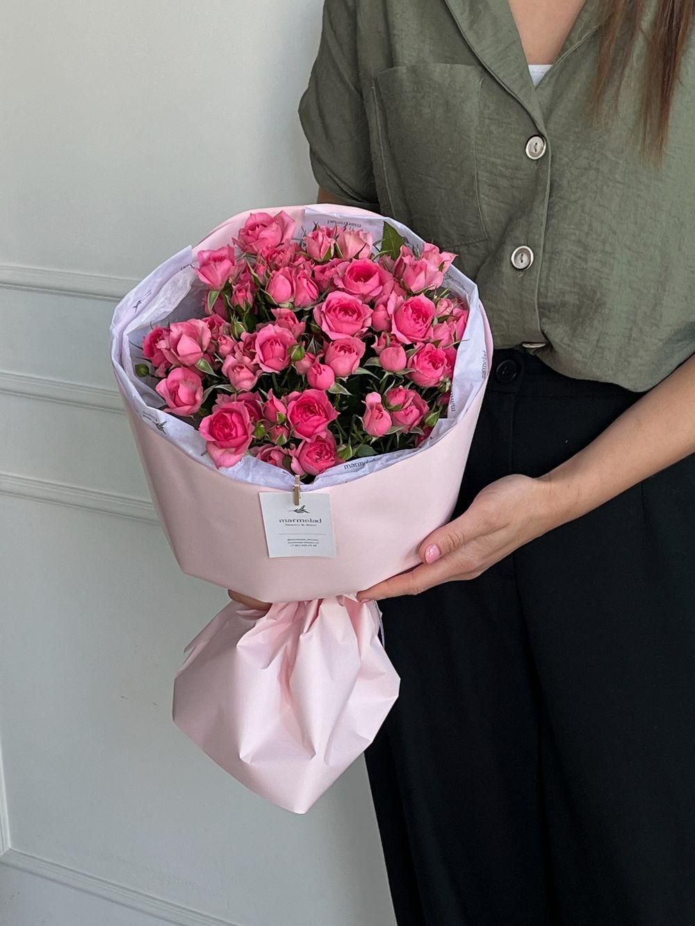 Букет моно из кустовых роз 11 шт