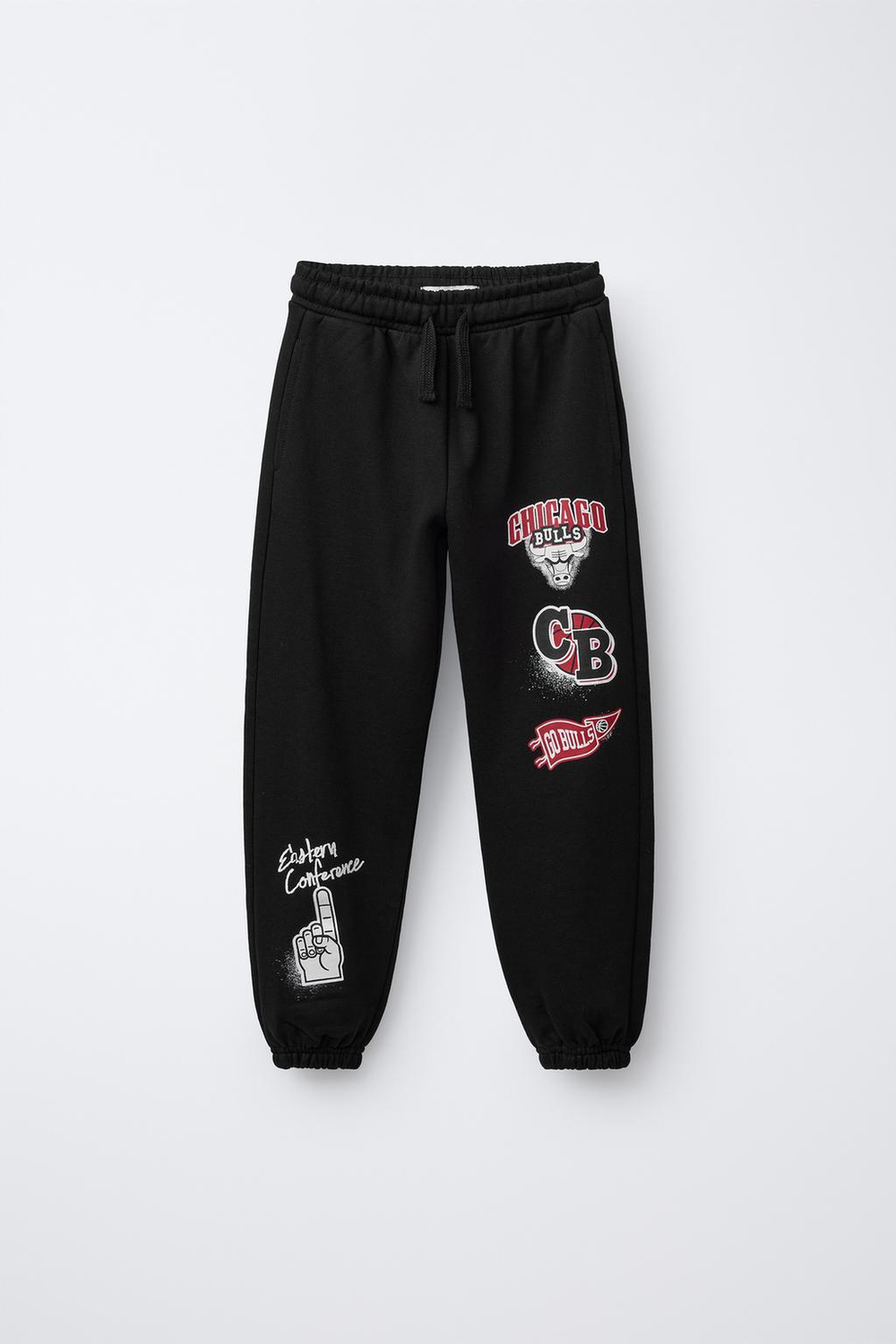 ZARA БРЮКИ-ДЖОГГЕРЫ CHICAGO BULLS NBA, ЧЕРНЫЙ