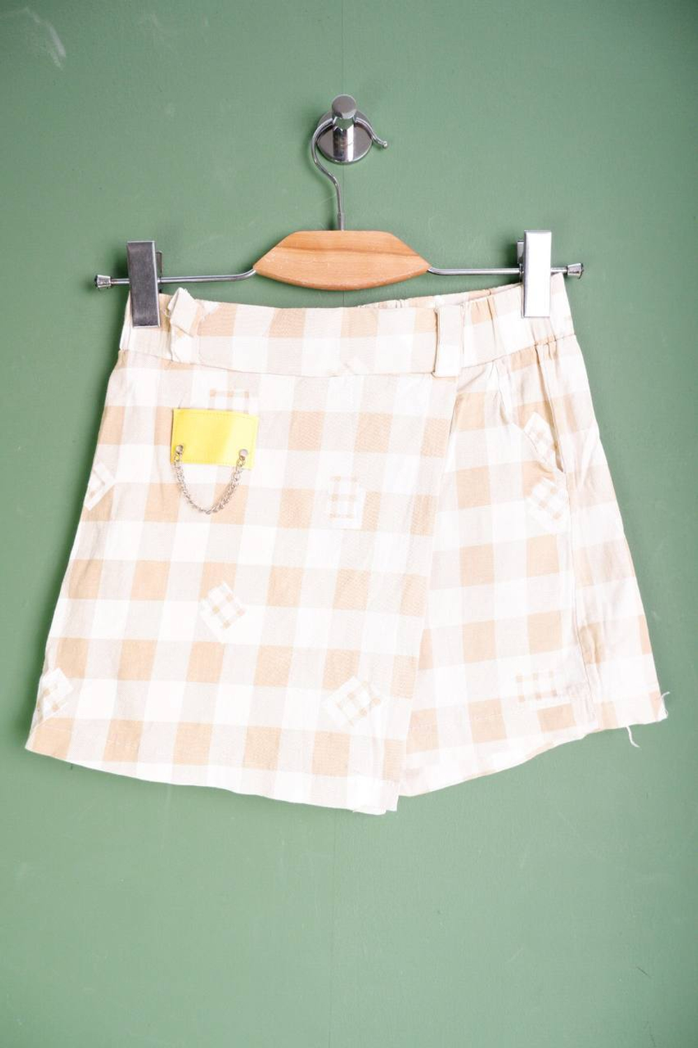 Юбка-шорты в стильную клетку, визуально 44 размер