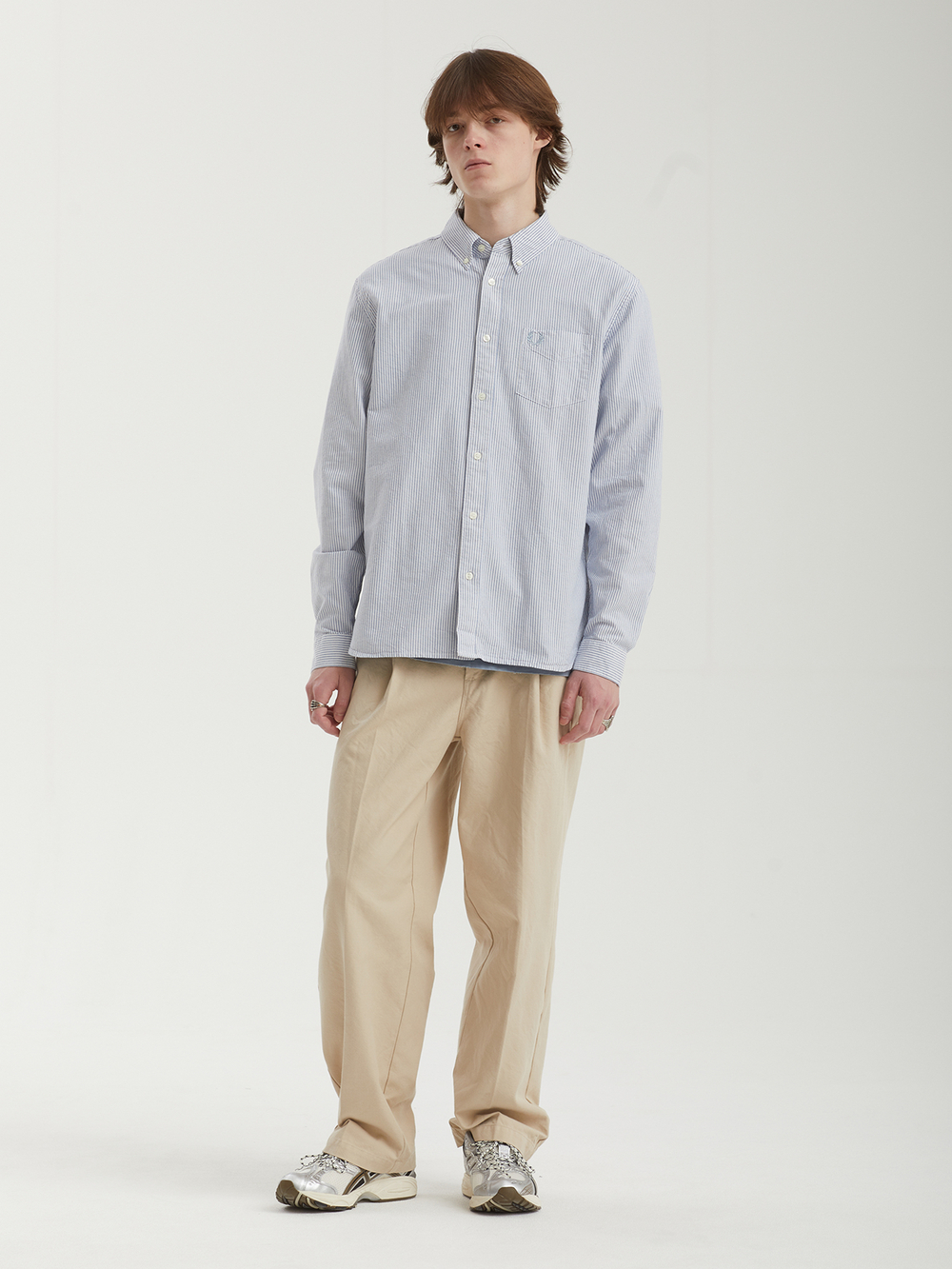 Мужская Рубашка Oxford Stripe