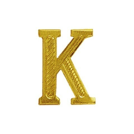 Буква К золотая на погоны металл