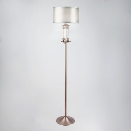 Классический торшер с абажуром 01046/1 сатин-никель