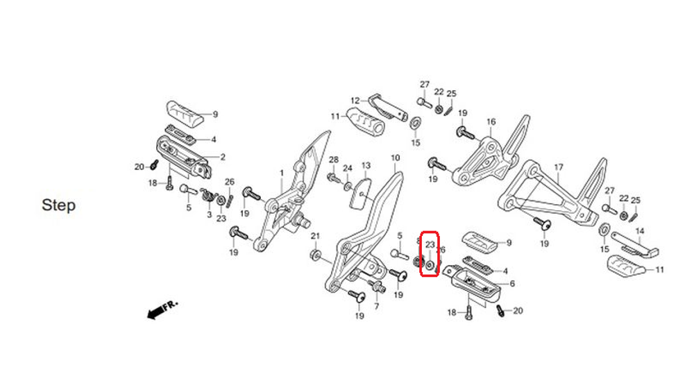 94102-08000. WASHER, PLAIN, 8MM