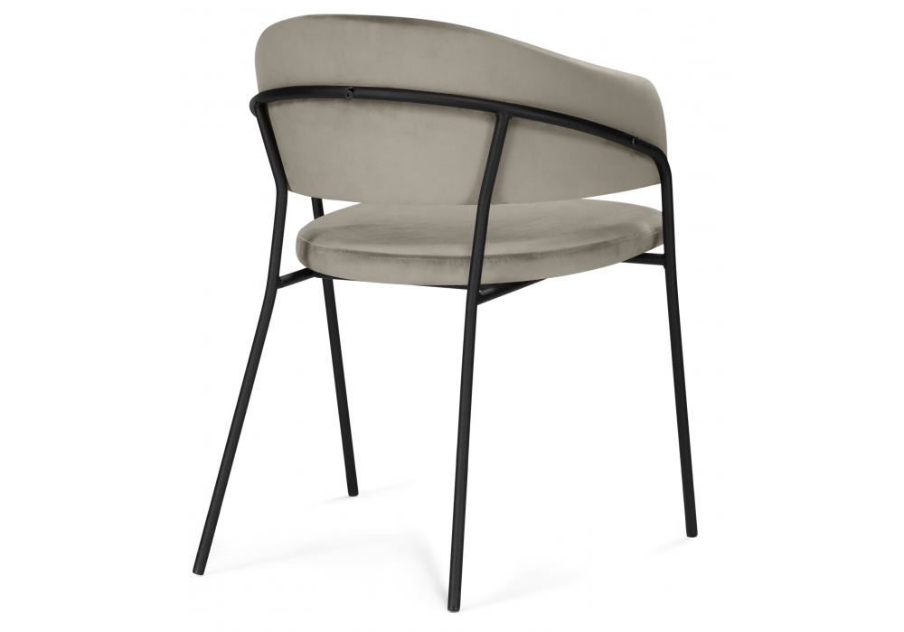 Стул на металлокаркасе Woodville Лукас бежевый, черный каркас