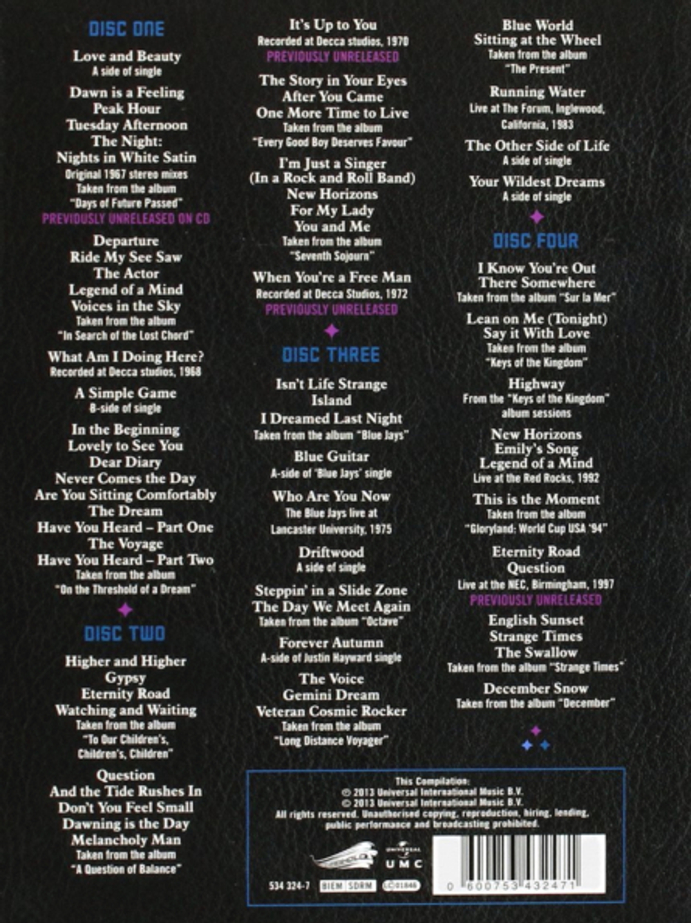 The Moody Blues / Timeless Flight (4CD)