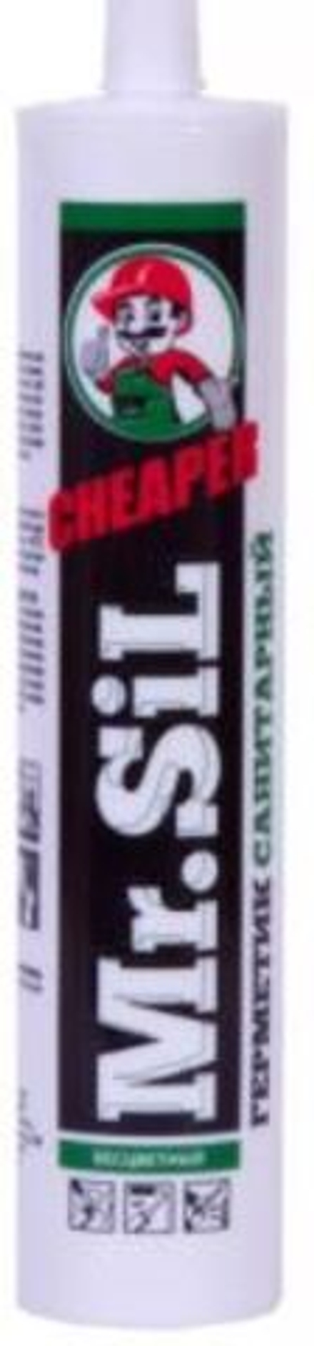 Герметик санитарный, 265 мл. Прозрачный, "Mr.Sil Cheaper" (25шт.) 25007