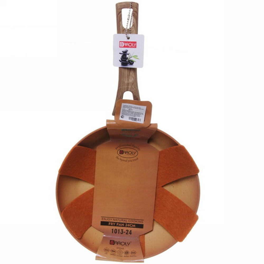 Сковорода «BAROLY» Terracotta 24см индукционная с антипригарным покрытием, бакелитовая ручка