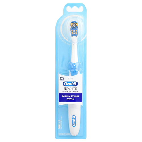 Oral-B, 3D White, зубная щетка на батарейках, 1 шт.