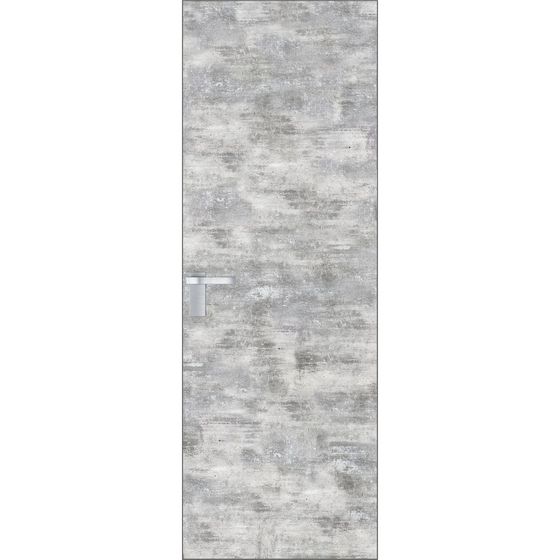 Алюминиевая дверь 1AGК старый бетон кромка матовая