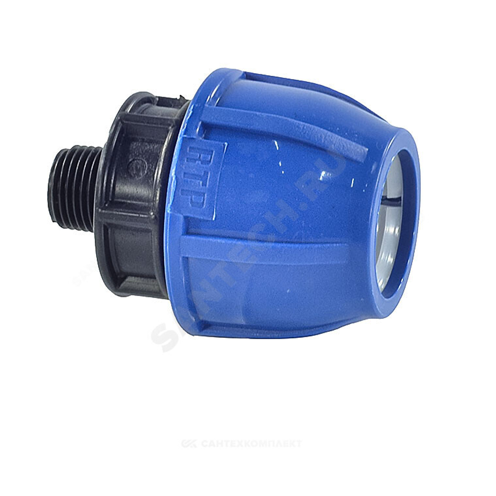 Муфта компрессионная ПЭ Дн 25х1/2" НР Ру16 RTP (РосТурПласт) 11502