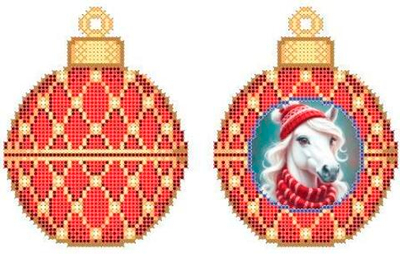 Г-500 НГ Игрушка красный шар. Лошадка. НОВИНКА!!!