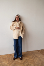 Рубашка из вельвета, Кремовый