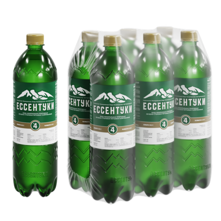 Ессентуки №4 минеральная вода 1л ПЭТ газ