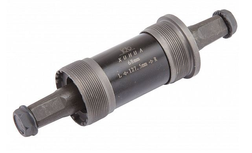 Картридж каретки XH-AXLE-05 68x127.5мм, 1.37"x24tpi, ось под квадрат, стальной (10216170/310122/3028483, Китай)