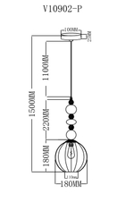 Светильник подвесной Moderli V10902-P Charm