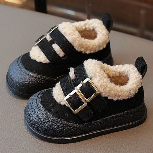 Зимняя детская обувь из хлопка и два полос