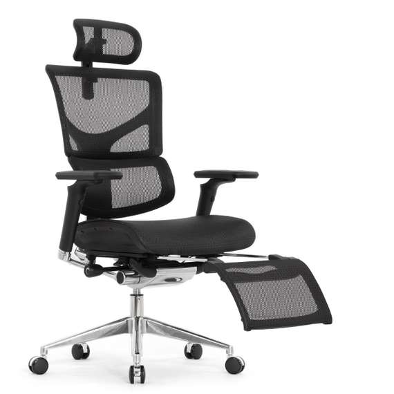 Кресло EXPERT 2 SAIL RSAM 01(сидение MAX с подножкой, подлокотник 6D(360), сетка черн/каркас черн)