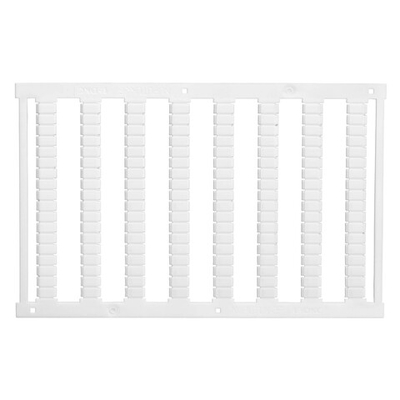 Маркировка для клемм, ширина 3 мм, узкая, для клемм Push-in, белая, без надписей , 1 шт. = карта из 144 маркеров