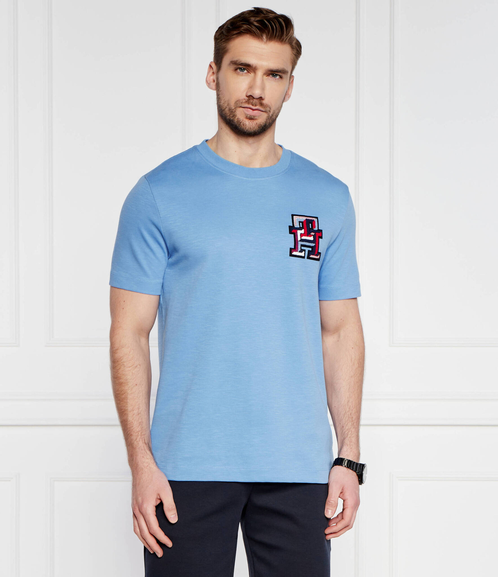Футболка BADGE TEE Tommy Hilfiger - голубой(MW0MW34423)