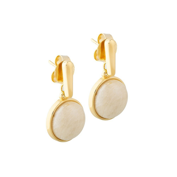 Серьги Possebon Pearl amazonite beige A1995.12 BR/G