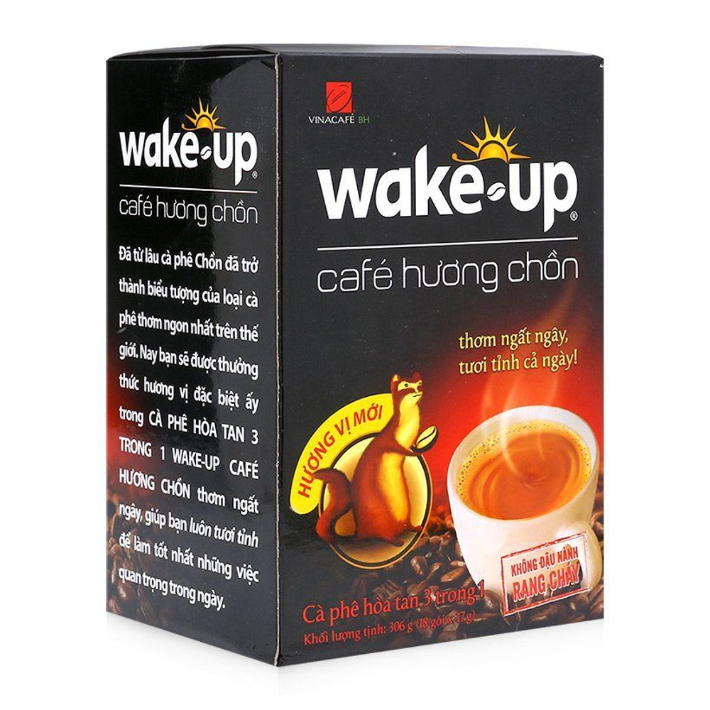 Растворимый кофе WakeUp Saigon 3 в 1 со вкусом Лювака (VinaCafe) 18 пак.