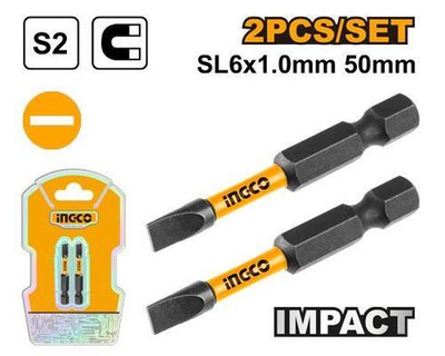 Ударная бита SL6х50мм 2шт. S2 SUPER INGCO SDBIM71SL650 INDUSTRIAL