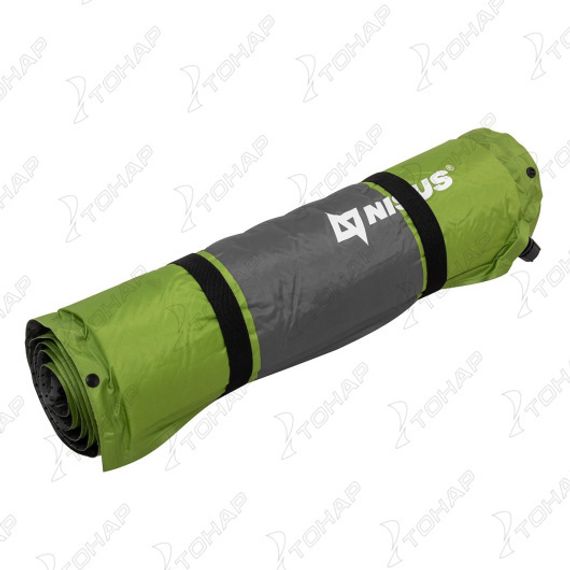 Коврик самонадув. 190x65x4 серый/салатовый (N-004-GLG) NISUS