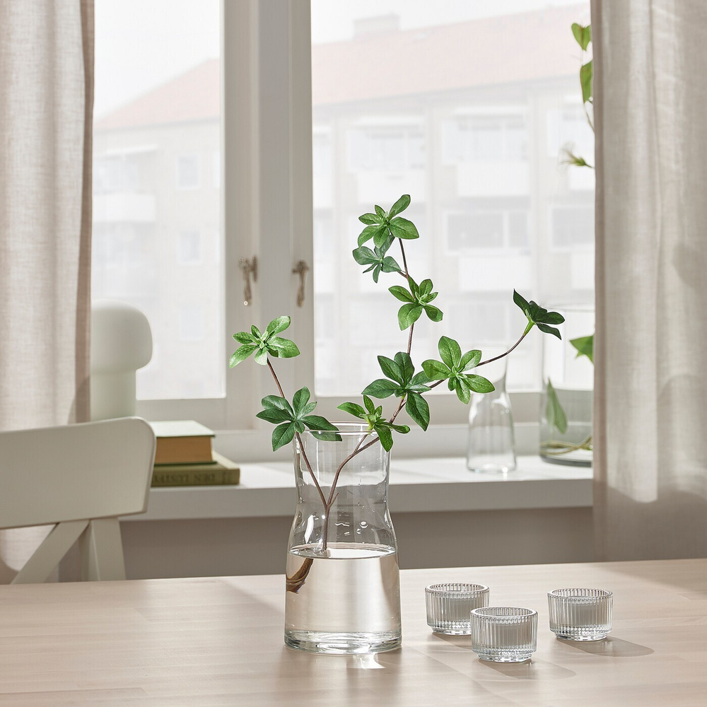 IKEA TIDVATTEN  (ИКЕА ТИДВАТТЕН)  -  Ваза, прозрачное стекло, 17 см
