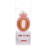 Свеча для торта Цифра Корона «0» 10 см