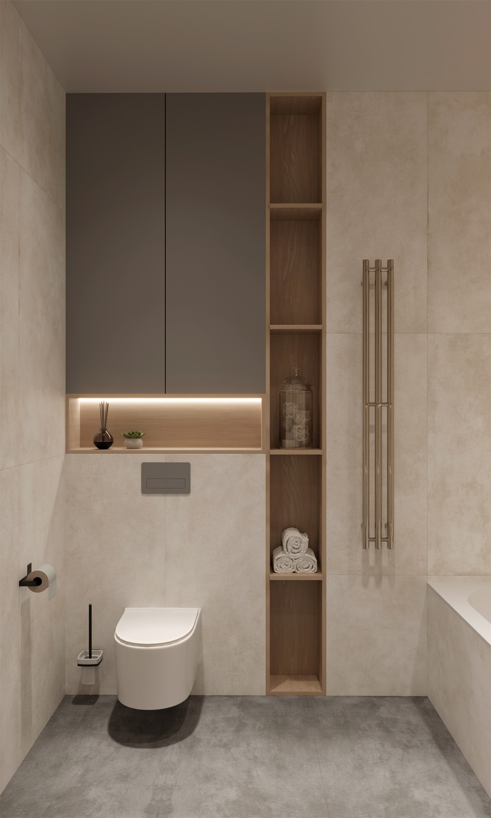 Керамогранит, Arcadia Ceramica, CEMENTUM BIANCO, 1200x600 мм, матовая