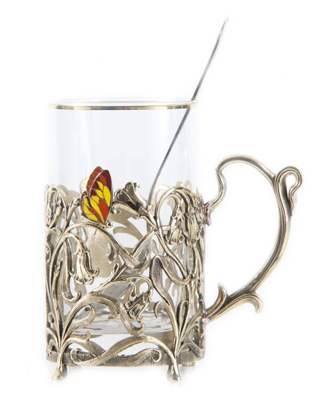 Подстаканник Колокольчик с позолотой