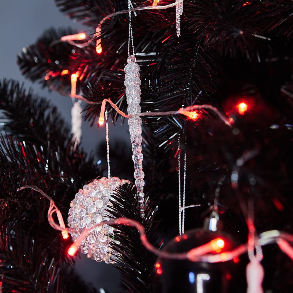 ULD-S1000-100-DTA RED IP20 Гирлянда светодиодная. 10м. 100 светодиодов. Красный свет. Провод прозрачный. ТМ Uniel