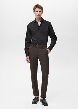 Рубашка regular fit из хлопка стретч