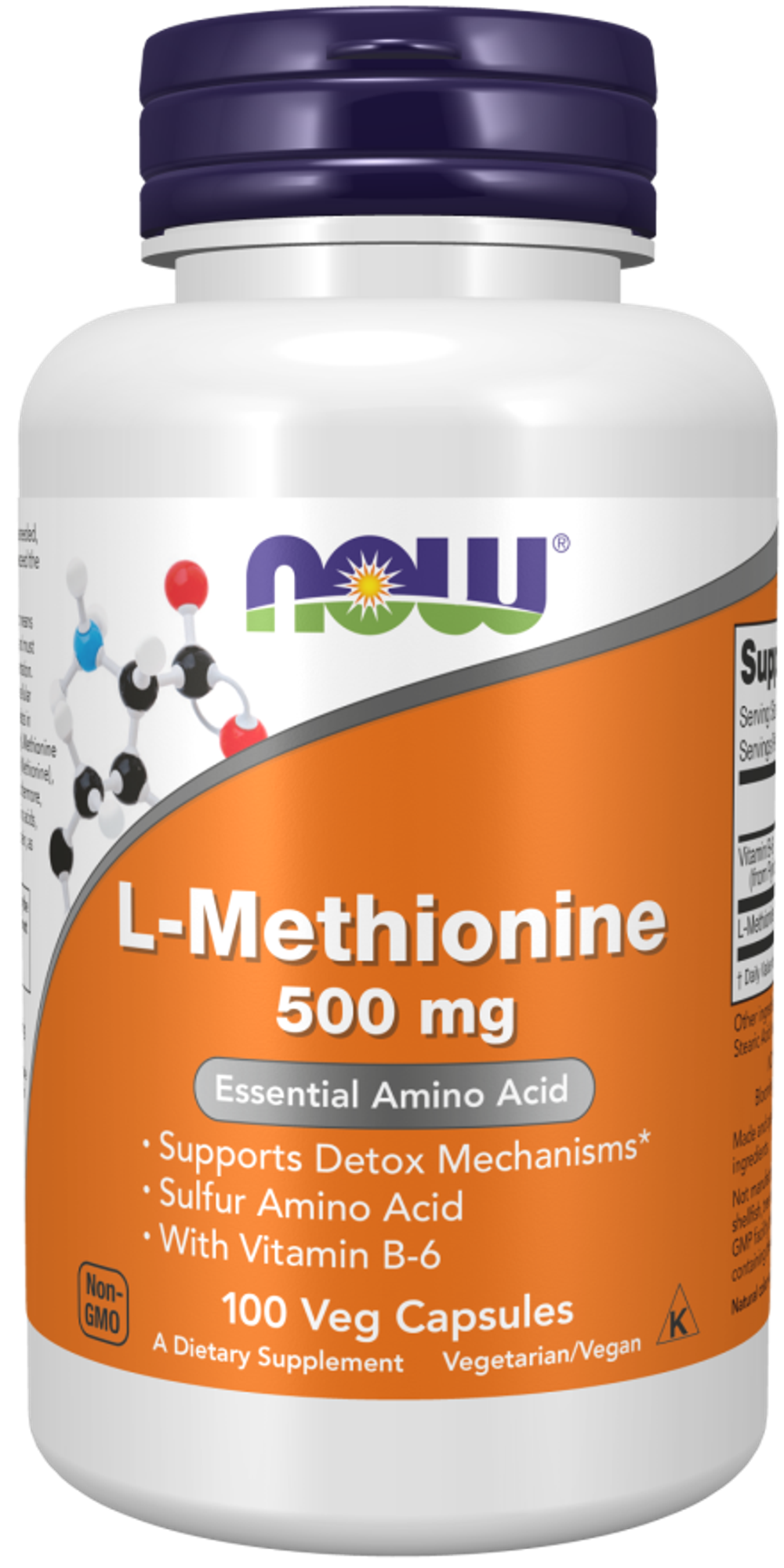 L-Methionine 500 мг 100 капсулs Now Foods