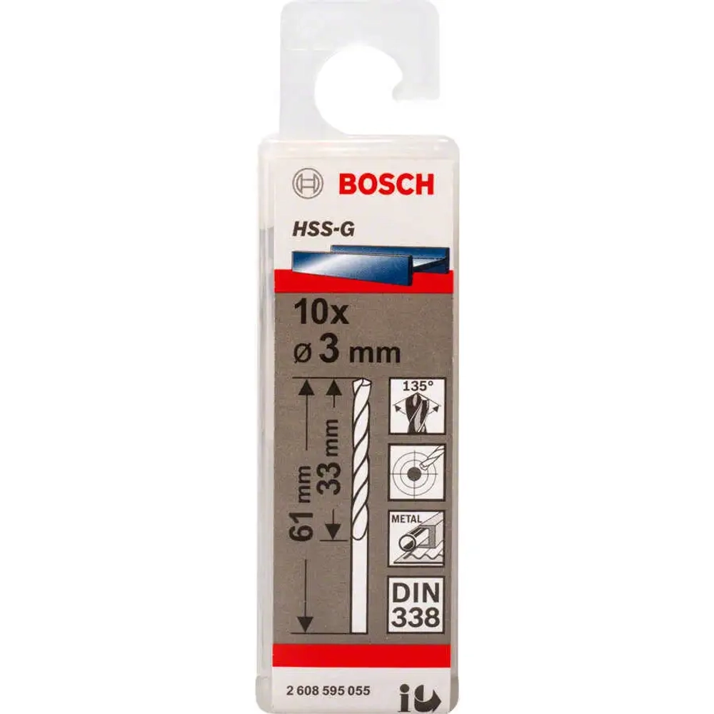 Сверло по металлу HSS-G 3 мм BOSCH 2608595055