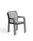 Уличный стул Luri из графитового алюминия и серого текстиля