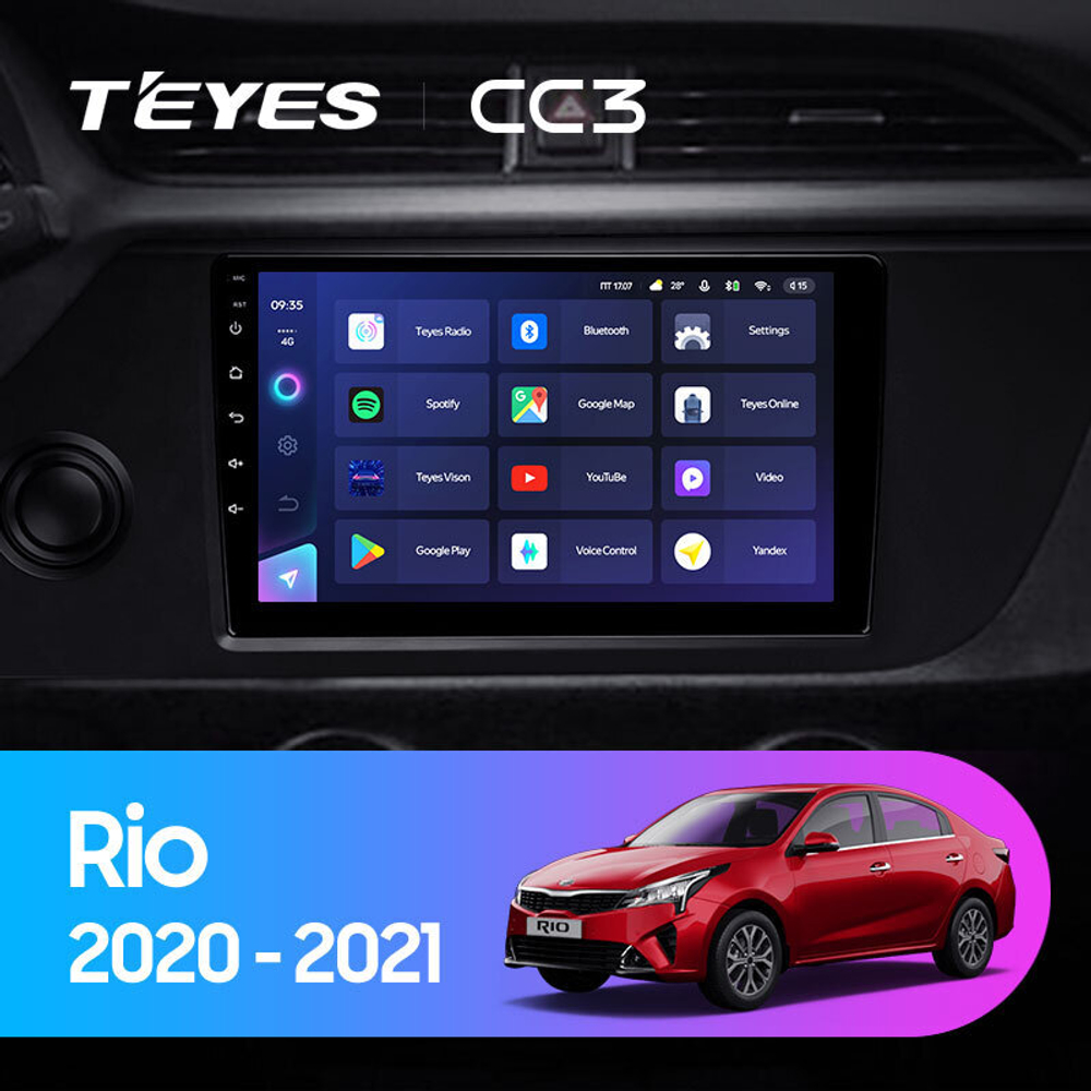 Teyes CC3 9" для KIA Rio 2020-2021