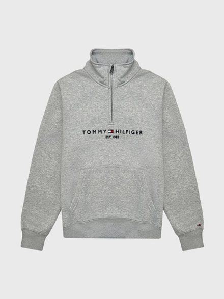 Свитшот Tommy Hilfiger Tommy Logo Quater-Zip Grey Heather