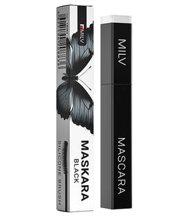 Milv Тушь для ресниц ультрачёрная Тон 01, силиконовая изогнутая кисть, 15 мл2