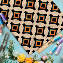 Ткань премиум шифон геометрический орнамент